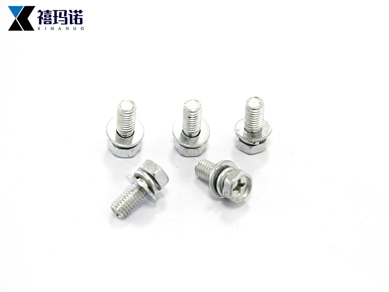 十字凹穴外六角平弹垫组合螺丝